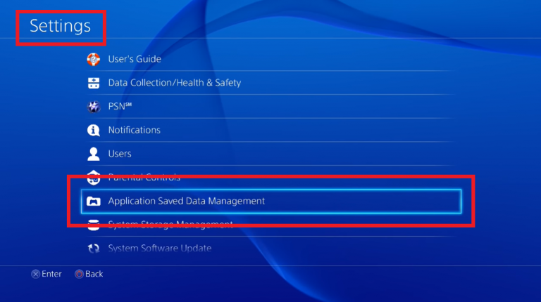 PS4 Settings - Application Saved Date Management