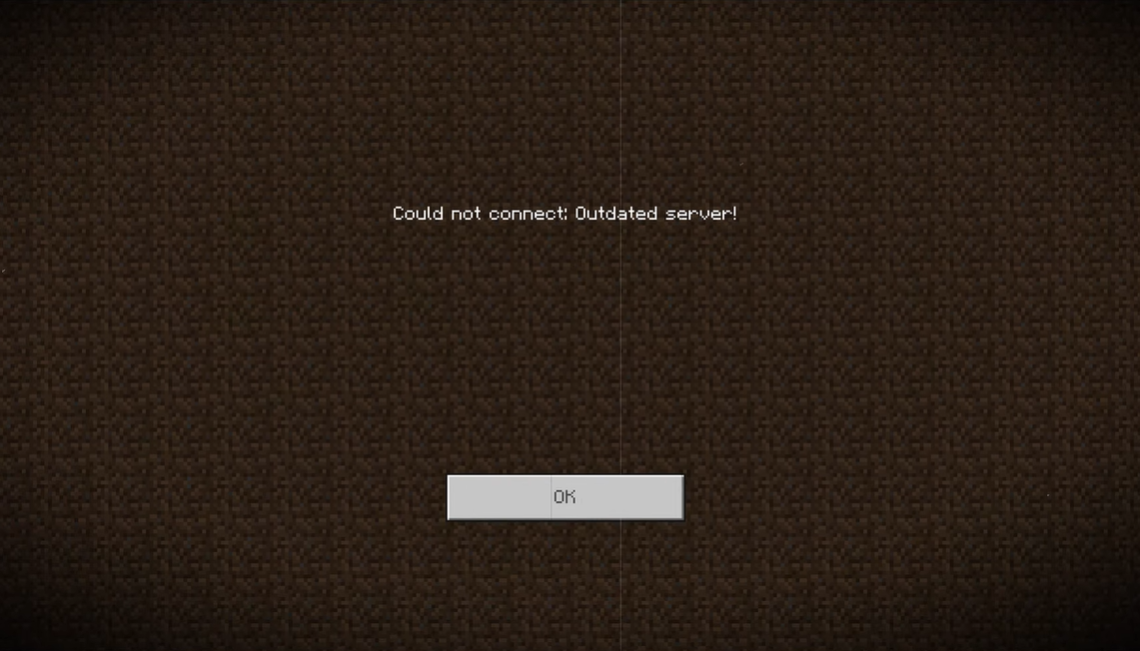 Outdated Server Error on Minecraft