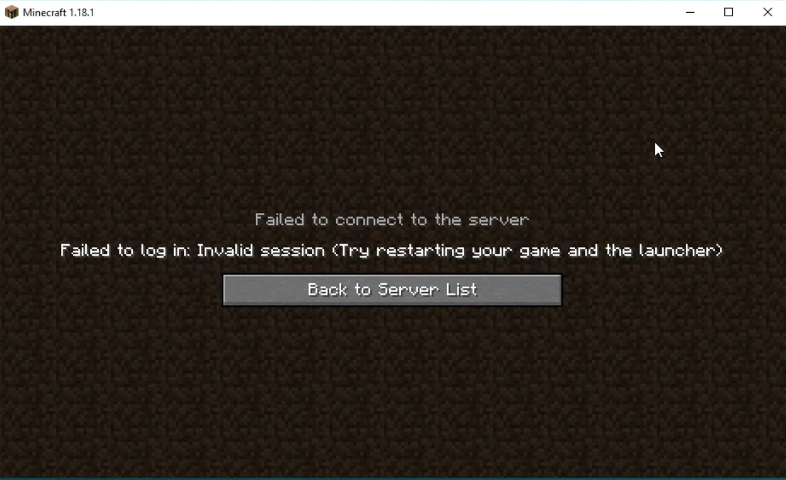 Minecraft- Invalid Session Error Message