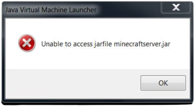 Unable to access jarfileminecraft_server.jar