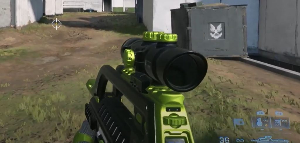 Weapon used to aim at halo