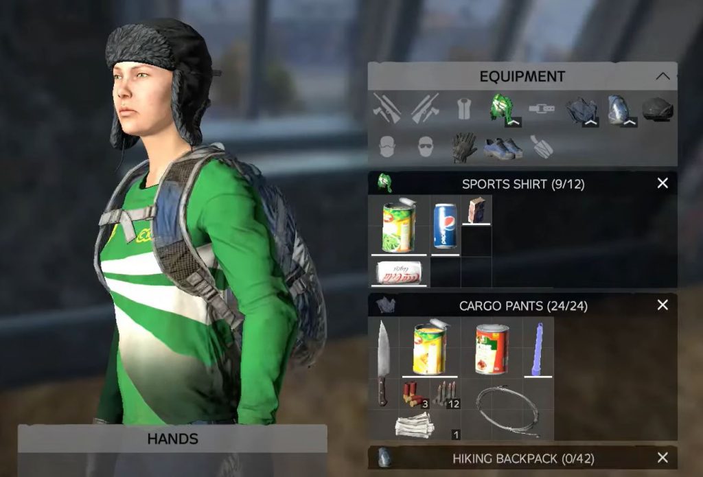 DayZ character items