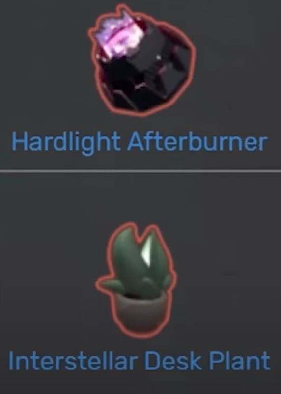 Hardlight afterburner and interstellar desk plant