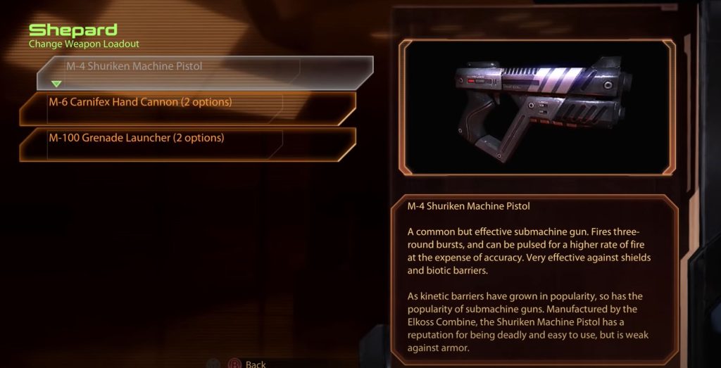 Suggested weapons for Sentinel