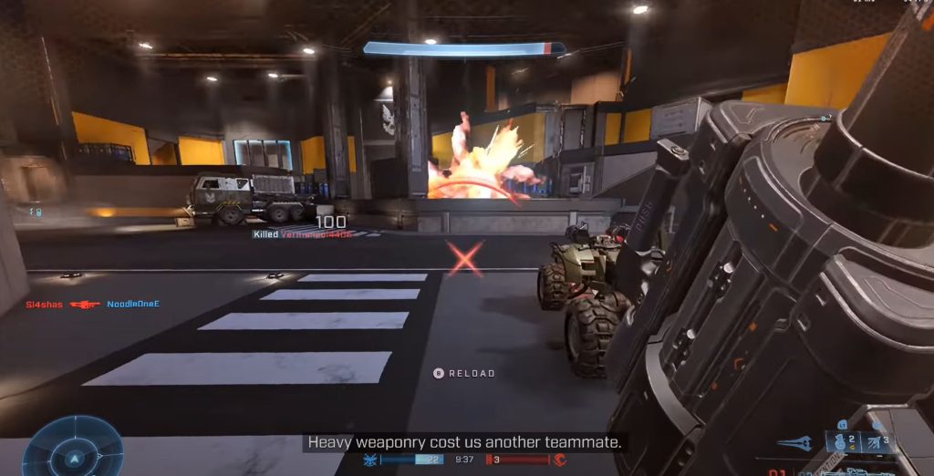 Thrown grenade at enemy gameplay
