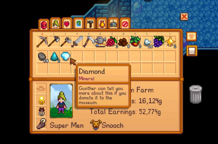 Diamond in Inventory