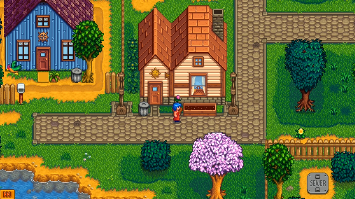 Stardew Valley - Emily outside her house
