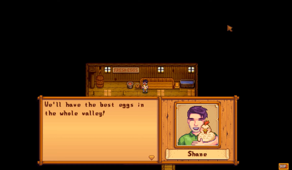 Stardew Valley - Shane with chicken