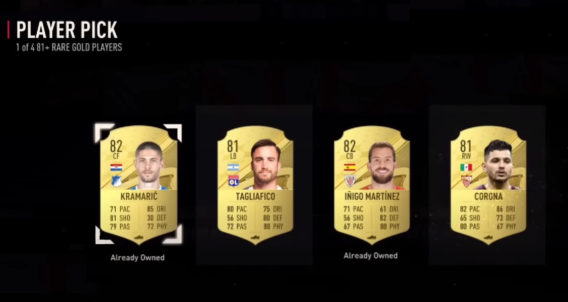 picking rare gold players