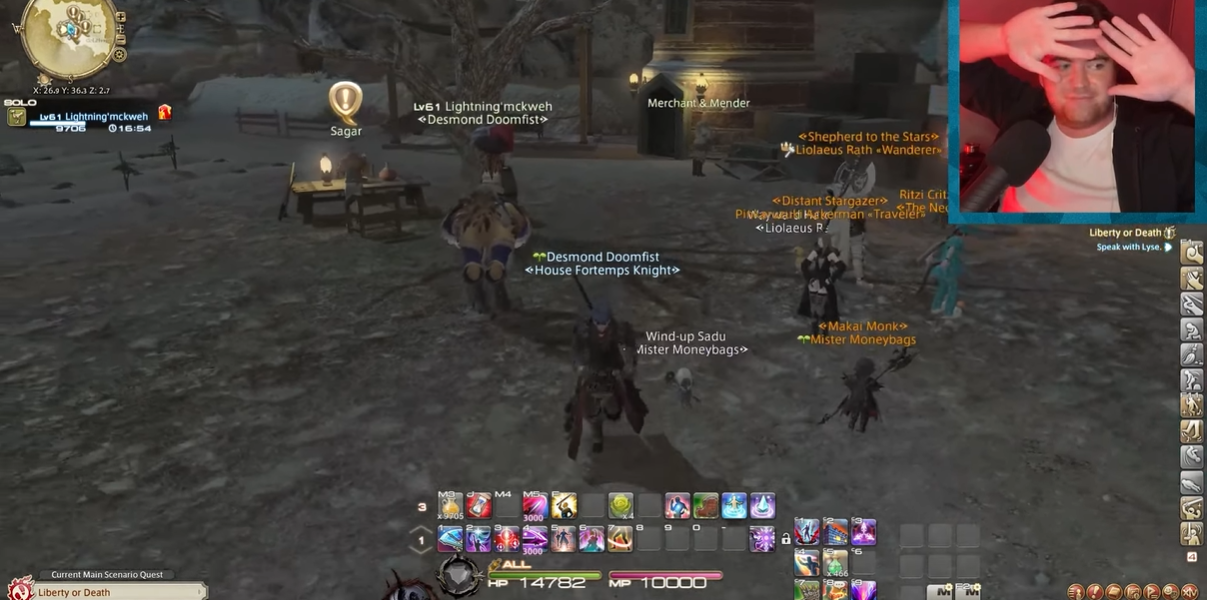 Just Jordy FFXIV gameplay using his Voice