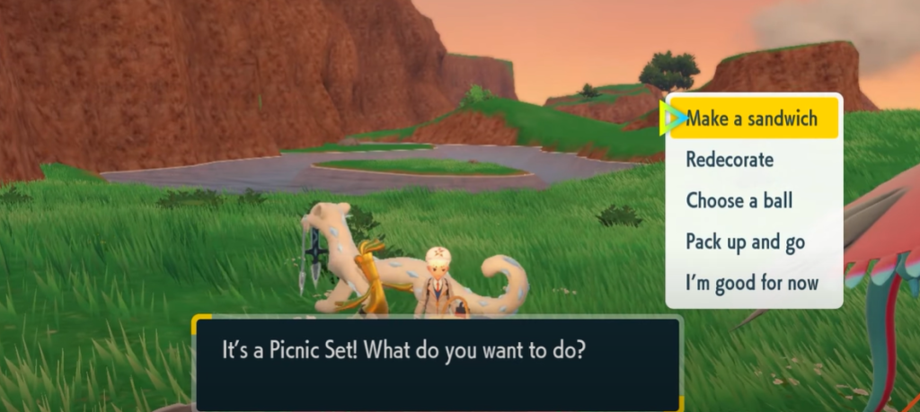 Make Sandwich Picnic Pokemon SV