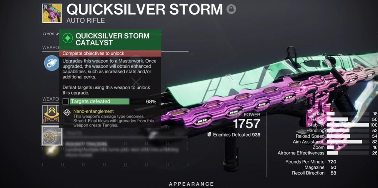 Quicksilver Storm Catalyst Destiny 2 Lightfall