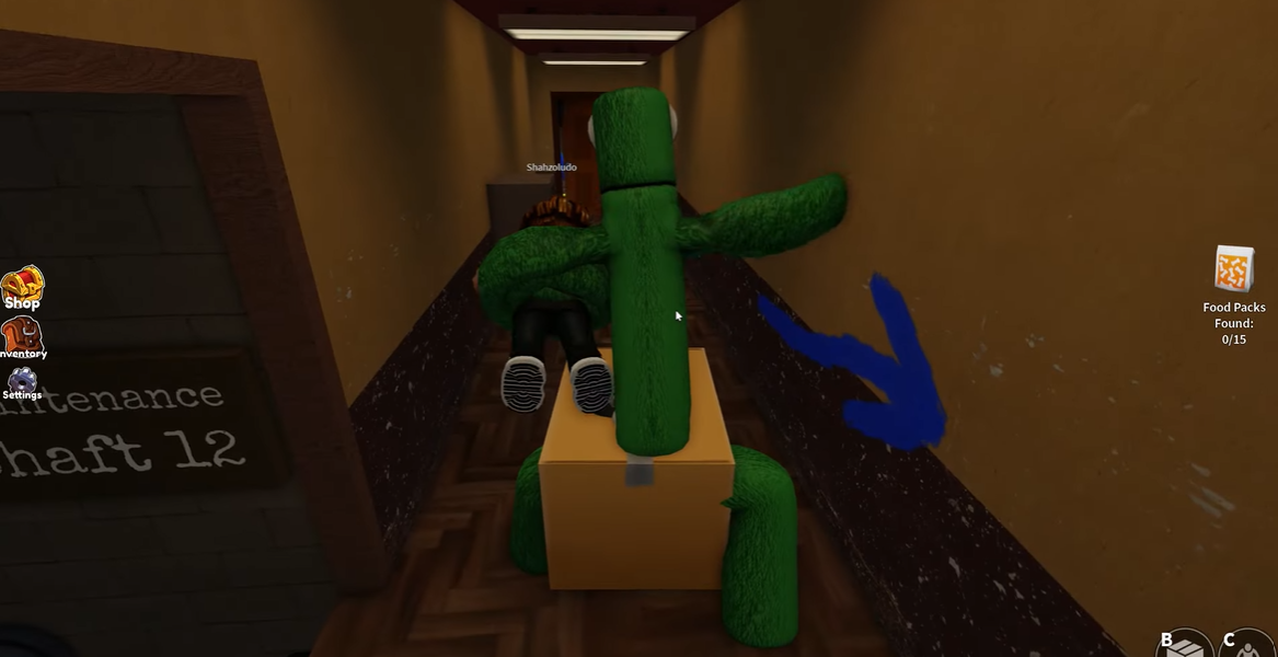 Roblox green with player