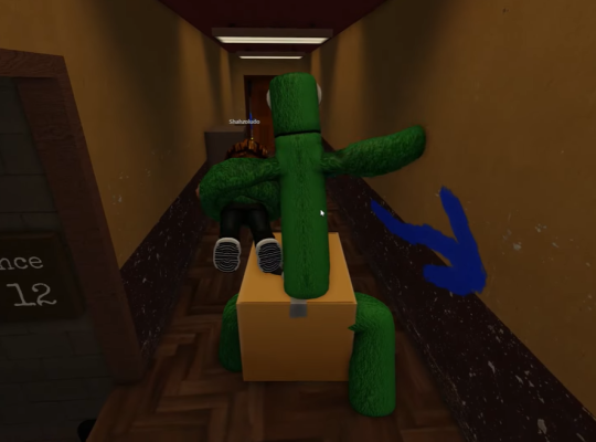 Roblox green with player