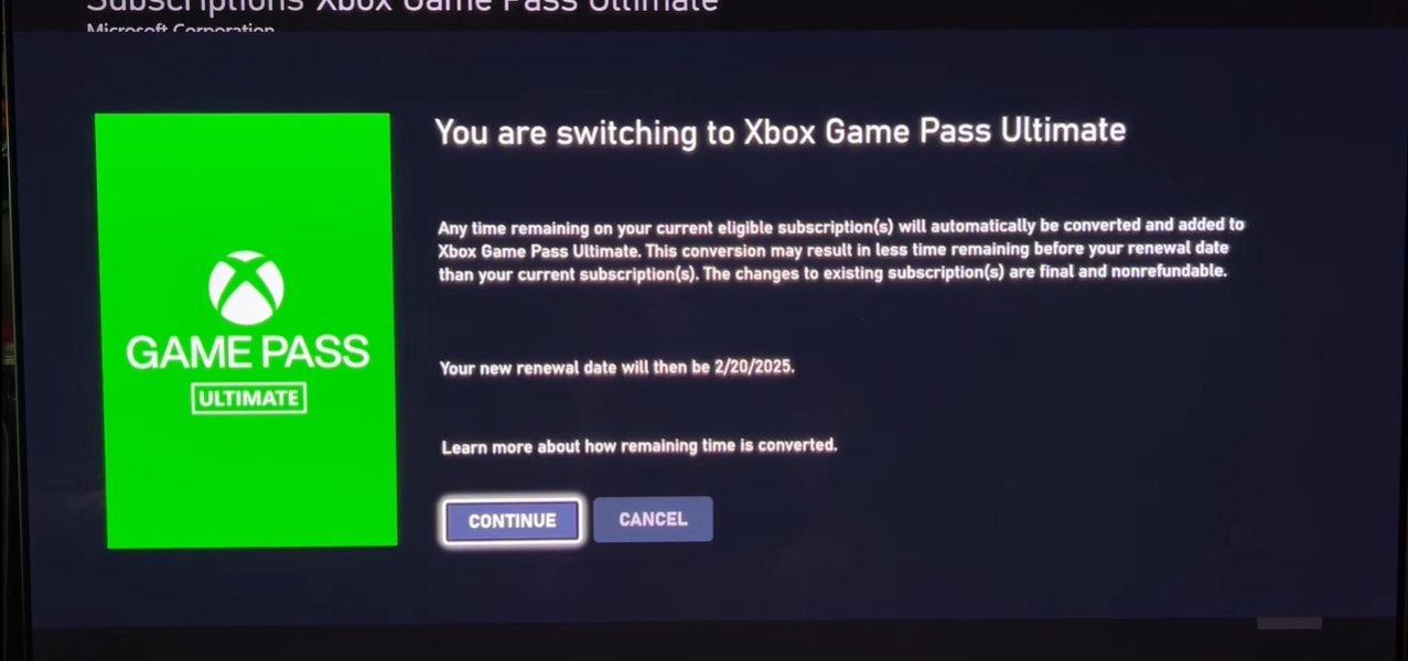 switching to Xbox game pass ultimate