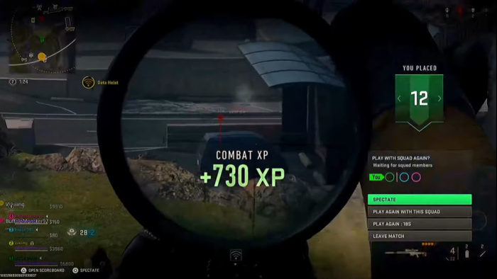 Call of Duty MW2 Warzone combat xp rewards