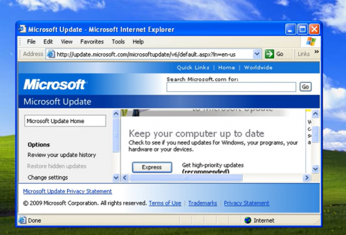How to Download a Window XP Update Manually
