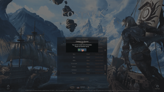 Lost Ark connected to server