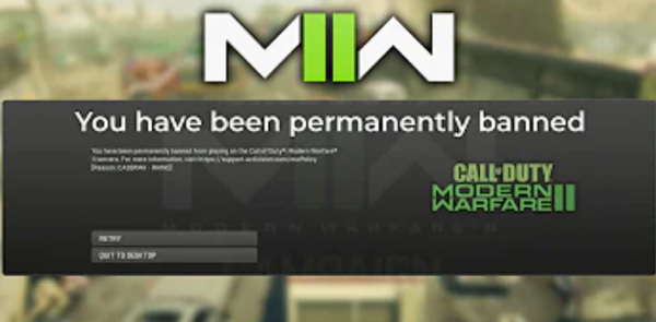 MW2 ban notification