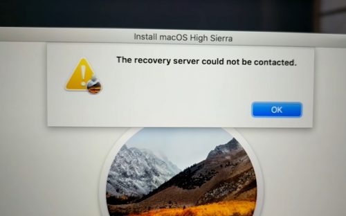 MacBook recovery server not contacted
