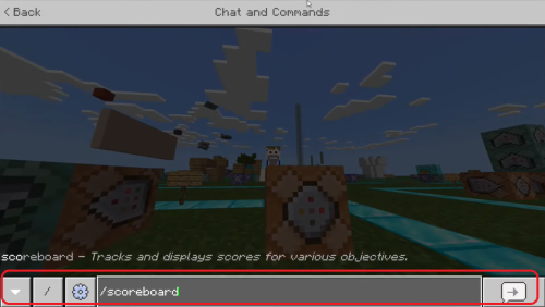 Minecraft Realm scoreboard command