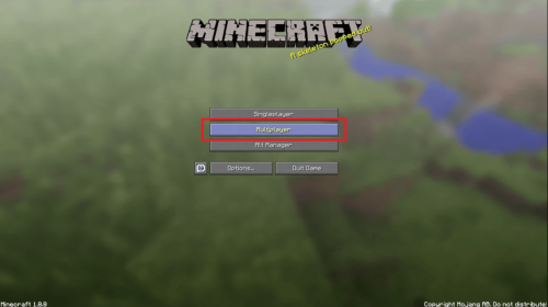 Minecraft multiplayer button