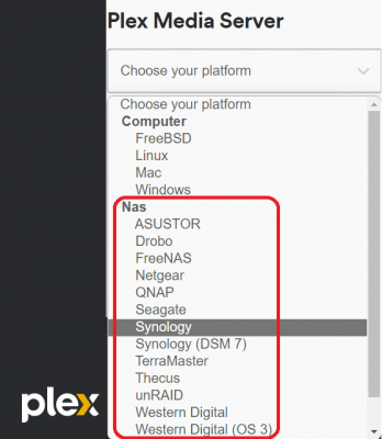 Plex Media Server NAS platform