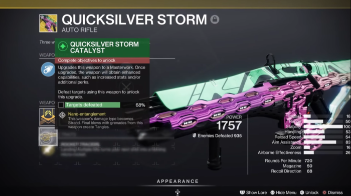 Quicksilver Storm Catalyst Destiny 2 Lightfall
