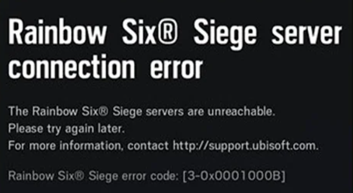Rainbow Six Siege server error