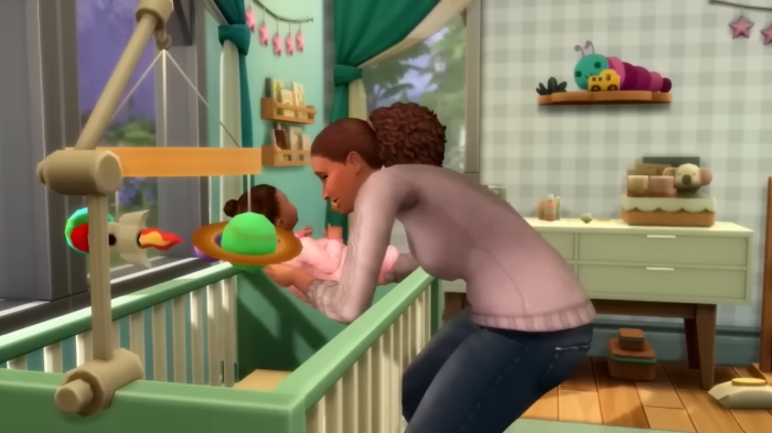 Sims 4 taking infant out of crib