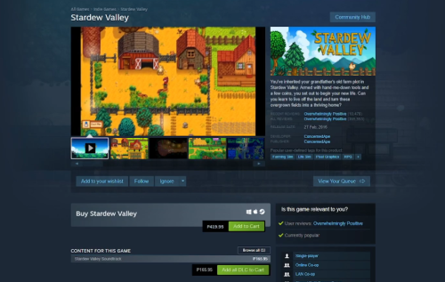 Stardew Valley Community on Steam​
