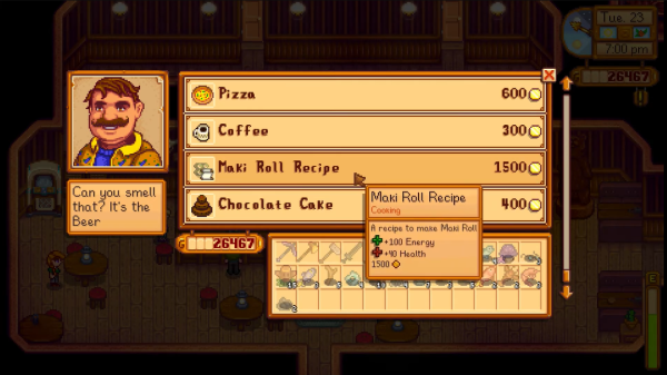 Stardew Valley - asking for maki roll recipe