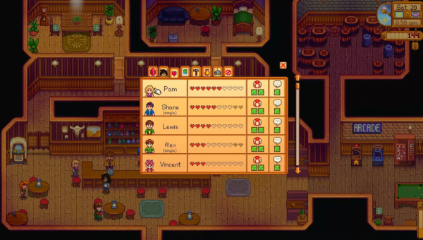 Stardew Valley - character hearts