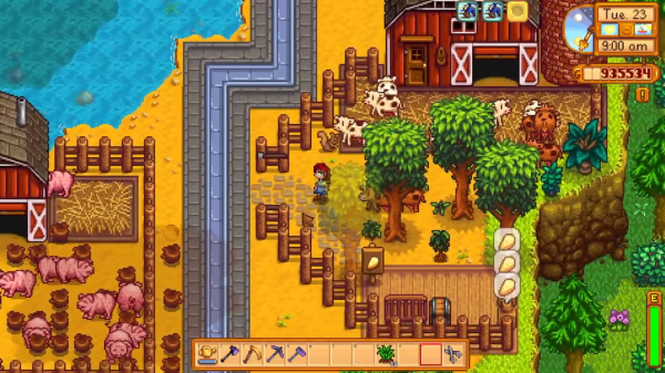 Stardew Valley - cows and pigs