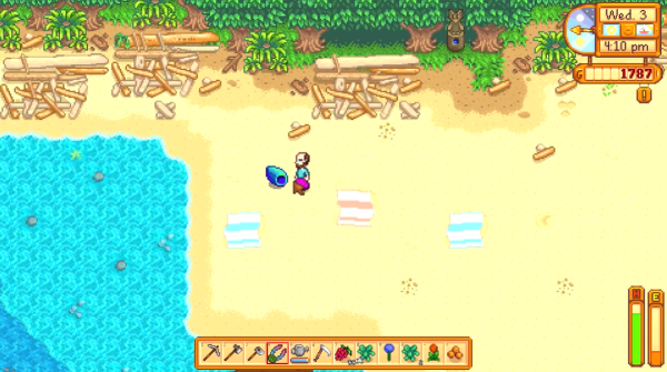 Stardew Valley - finding a Rainbow shell