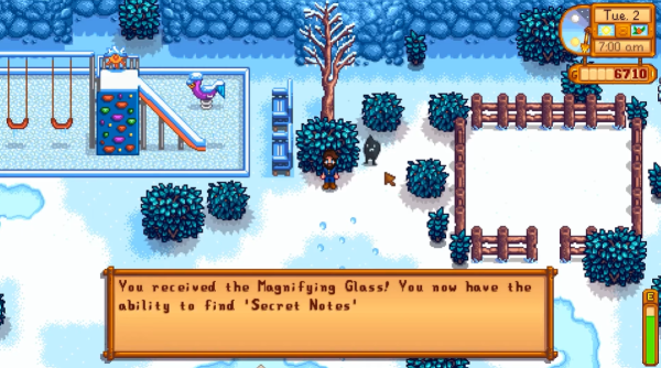 Stardew Valley - receiving a magnifying glass