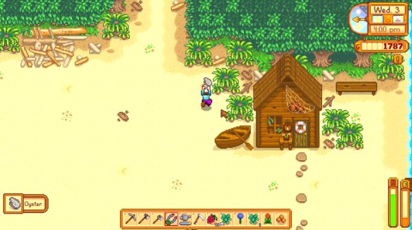 Stardew Valley - strolling by the beach