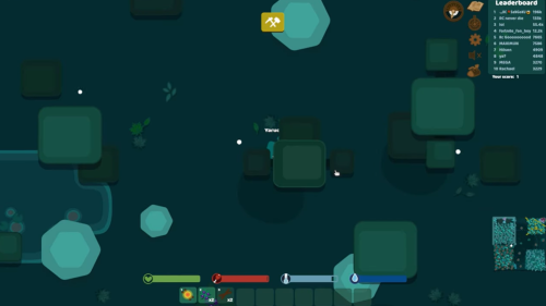 Starve.io Survival and Teamwork in a Harsh Environment