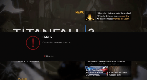Titanfall 2 Connection to Server Timed Out (Error Code 429)