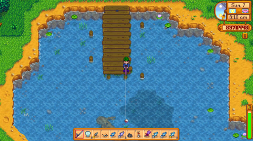 catching walleye in the river stardew valley