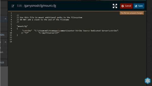 configuring gmod on nodecraft