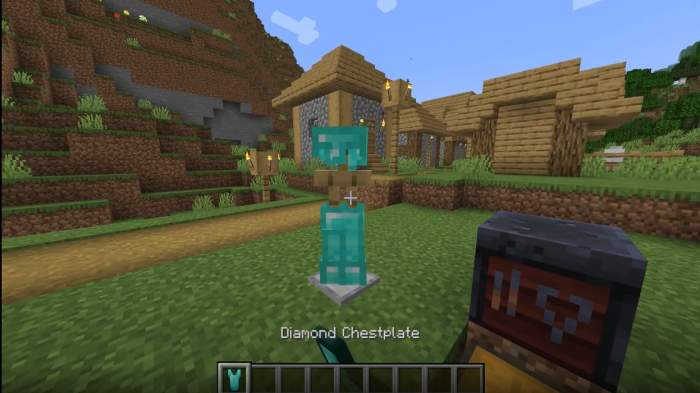 crafting Diamond armor in Minecraft