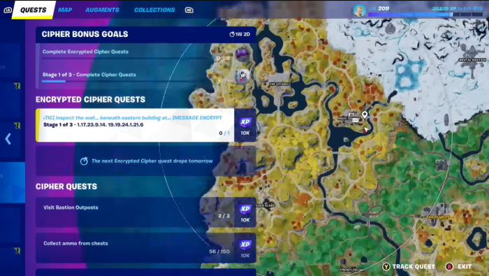encrypted Fortnite cipher quest stage 2