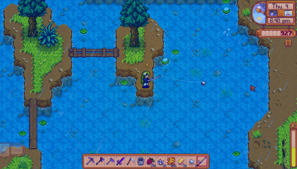 fishing in the mountain stardew valley