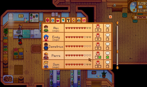 giving pierre a gift stardew valley