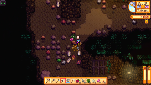 picking earth crystal in stardew valley