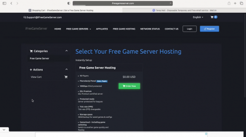 setting up game server hosting