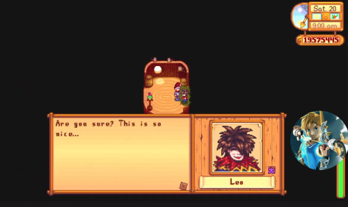 stardew valley leo's reaction when receiving gifts