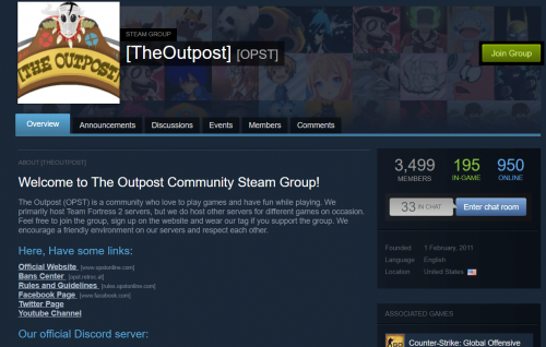 the outpost steam group